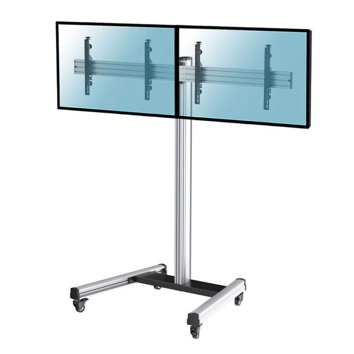 Kimex 031-1220K2 - Support on Wheels for 2 LCD LED TV Screens 50"- 55"