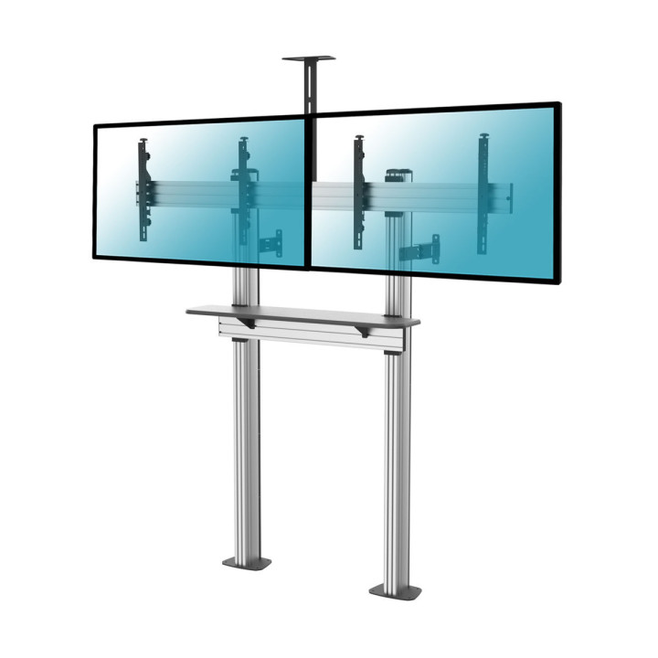 Kimex 031-2200K3 - Support on Videoconferencing Feet for 2 TV Screens 45"-55" to Screw