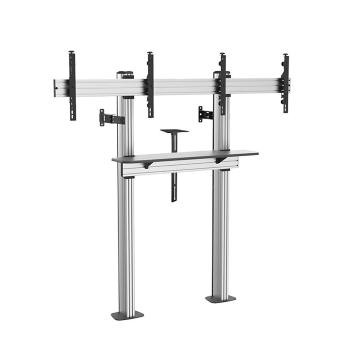 Kimex 031-2200K3 - Support on Videoconferencing Feet for 2 TV Screens 45"-55" to Screw