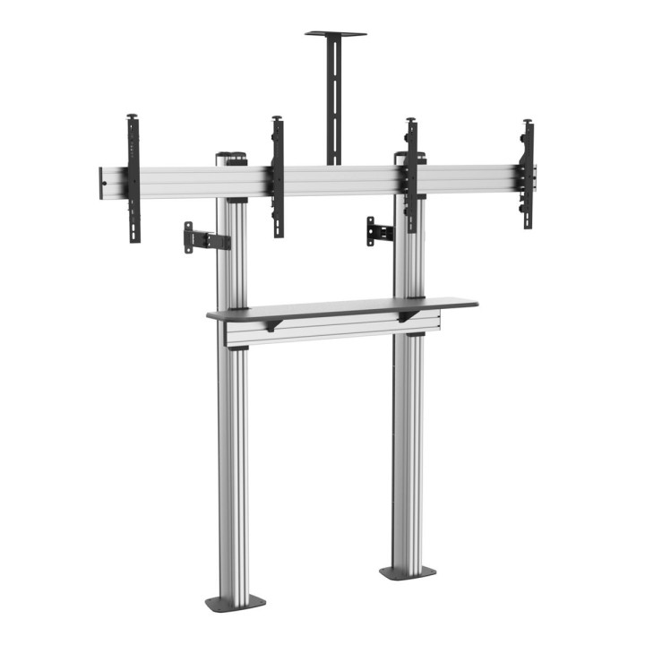 Kimex 031-2200K3 - Support on Videoconferencing Feet for 2 TV Screens 45"-55" to Screw