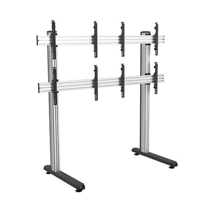 Kimex 031-2400K1 - Video Wall Stand on Feet for 4 TV Screens 45"-55" Height 175cm, to Put on