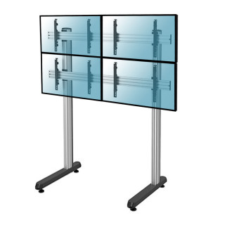 Kimex 031-2410K1 - Video Wall Stand on Feet for 4 TV Screens 45"-55" Height 240cm to Put on