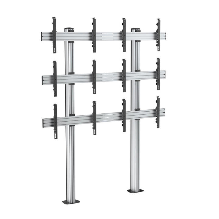 Kimex 031-2600K3 - Video Wall Stand on Feet for 6 TV Screens 45"-55" to be Screwed
