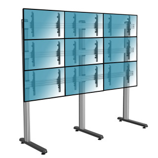 Kimex 031-2901K1 - Video Wall Stand on Feet for 9 TV screens 50"-55"