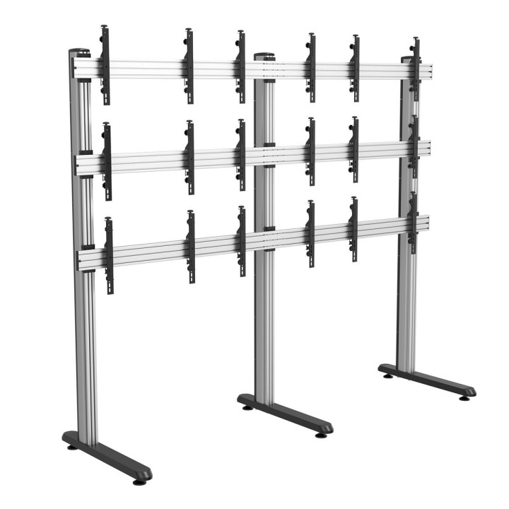 Kimex 031-2901K1 - Video Wall Stand on Feet for 9 TV screens 50"-55"