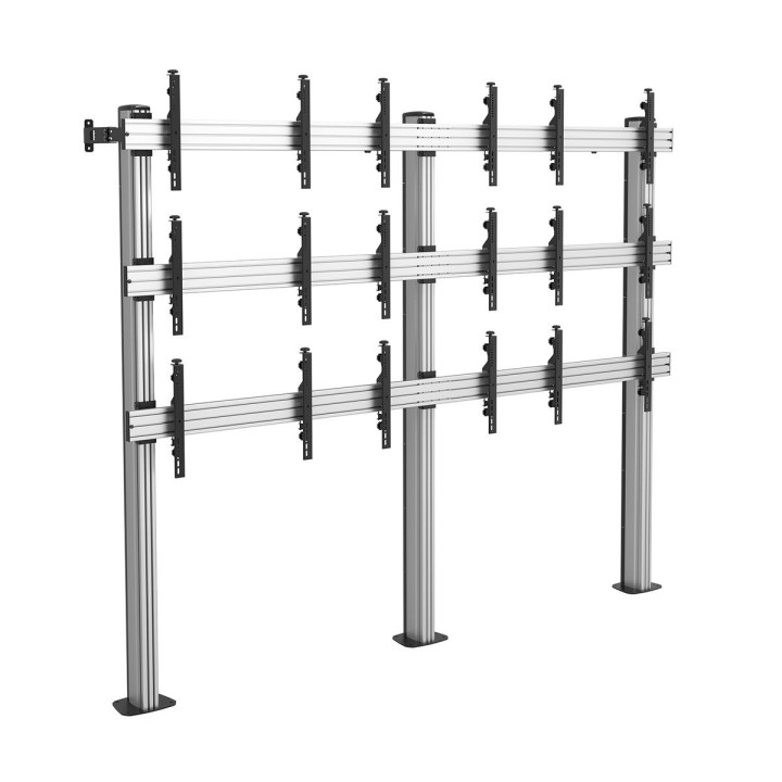 Kimex 031-2901K3 - Video Wall Stand on Feet for 9 TV screens 50"-55" to Be Screwed