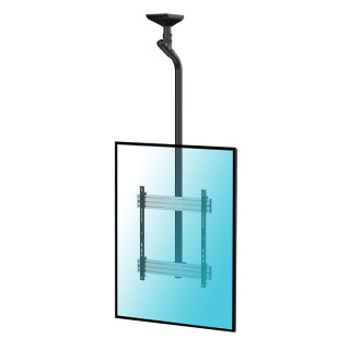 Kimex 031-4101K2 - Ceiling Support for 1 TV Screen Portrait Mode 65"-75" Height 225 cm