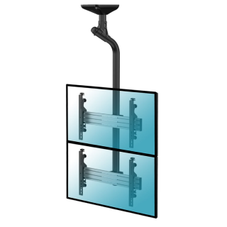 Kimex 031-4201K1 - Ceiling Support for 2 TV Screens 43"-55", Height 175cm