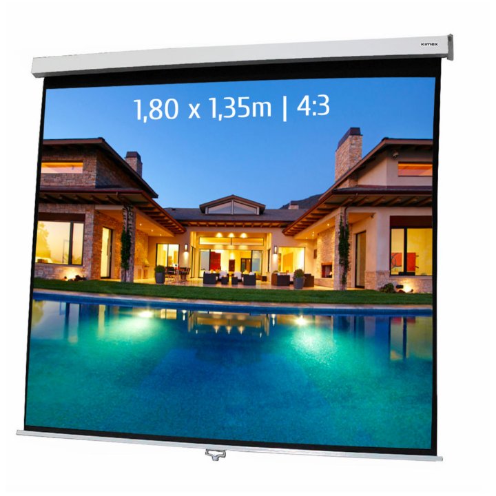 Kimex 041-3402 - Manual Projection Screen 1,80x1,35m 4: 3