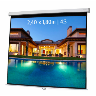Kimex 041-3405 - Manual Projection Screen 2.40x1.80m 4: 3