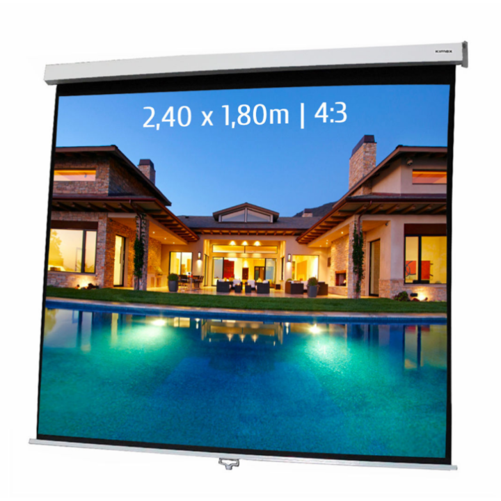 Kimex 041-3405 - Manual Projection Screen 2.40x1.80m 4: 3