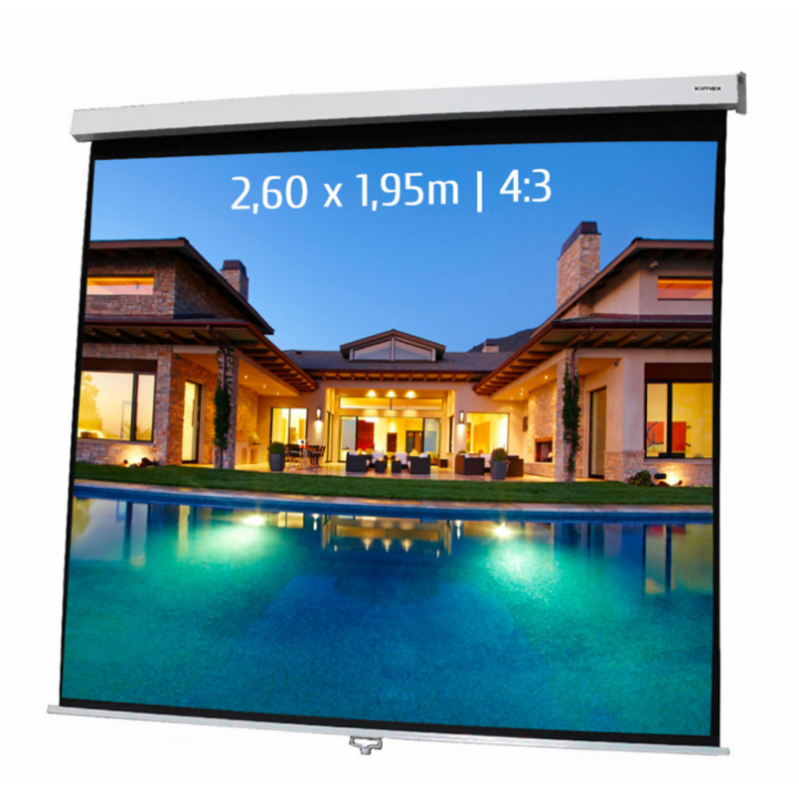 Kimex 041-3406 - Manual Projection Screen 2.60x1.95m 4: 3