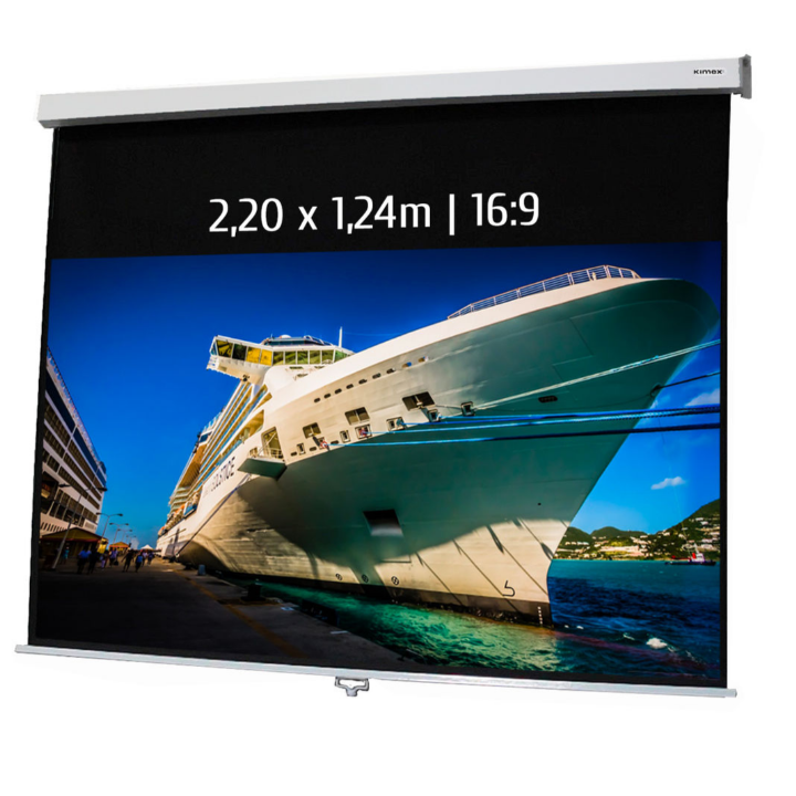 Kimex 041-3414 - Manual Projection Screen 2.20x1.24m 16: 9