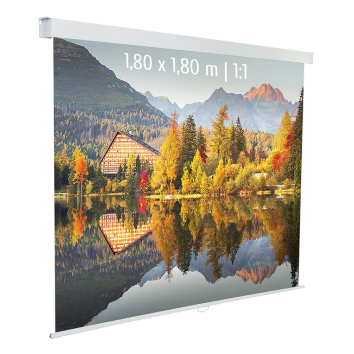 Kimex 041-3622 - Manual Projection Screen 1,80x1,80m 1: 1
