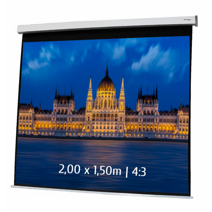 Kimex 042-3403 - Motorized Projection Screen 2.00x1.50m 4: 3