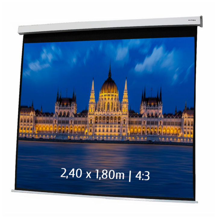 Kimex 042-3405 - Motorized Projection Screen 2.40x1.80m 4: 3