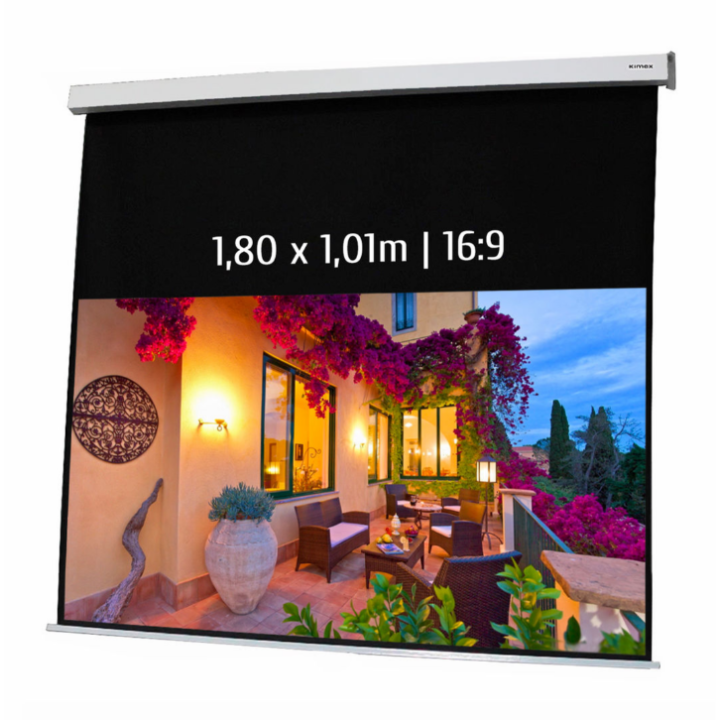 Kimex 042-3412 - Motorized Projection Screen 1,80x1,01m 16: 9