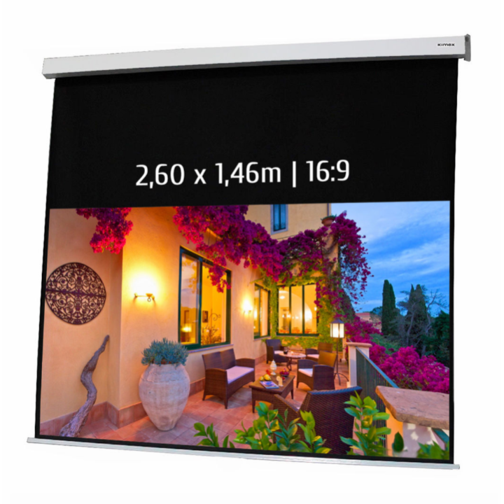 Kimex 042-3416 - Motorized Projection Screen 2.60x1.46m 16: 9