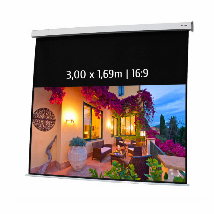 Kimex 042-3418 - Motorized Projection Screen 3.00x1.69m 16: 9