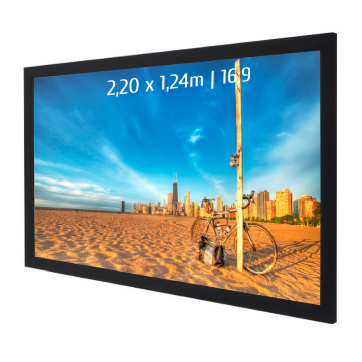 Kimex 044-3013 - Projection Screen on Frame 2.20x1.24m 16: 9