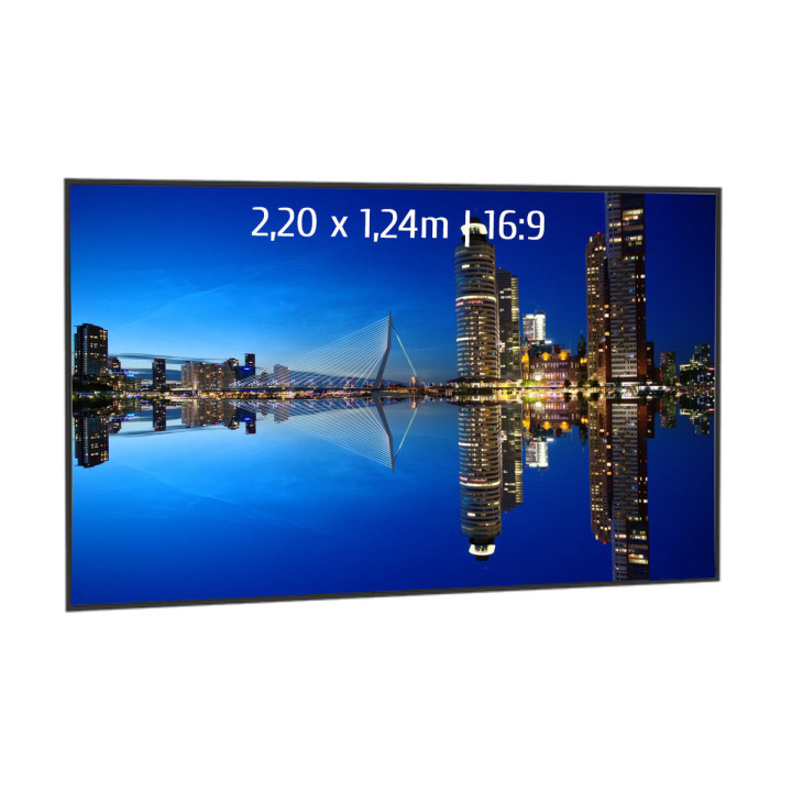 Kimex 044-6013 - Projection Screen on Frame 2.20x1.24m 16: 9