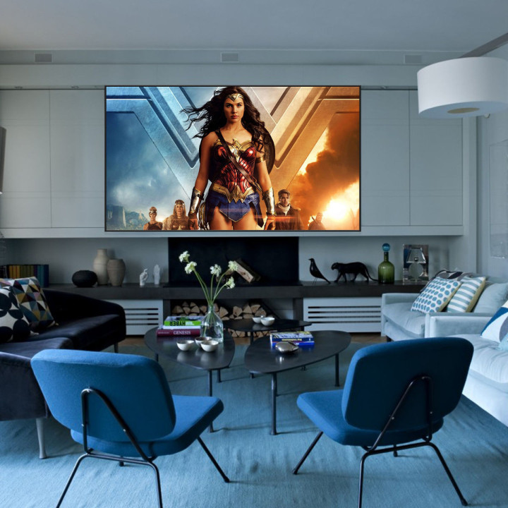 Kimex 044-6015 - Projection Screen on Frame 2.60x1.46m 16: 9