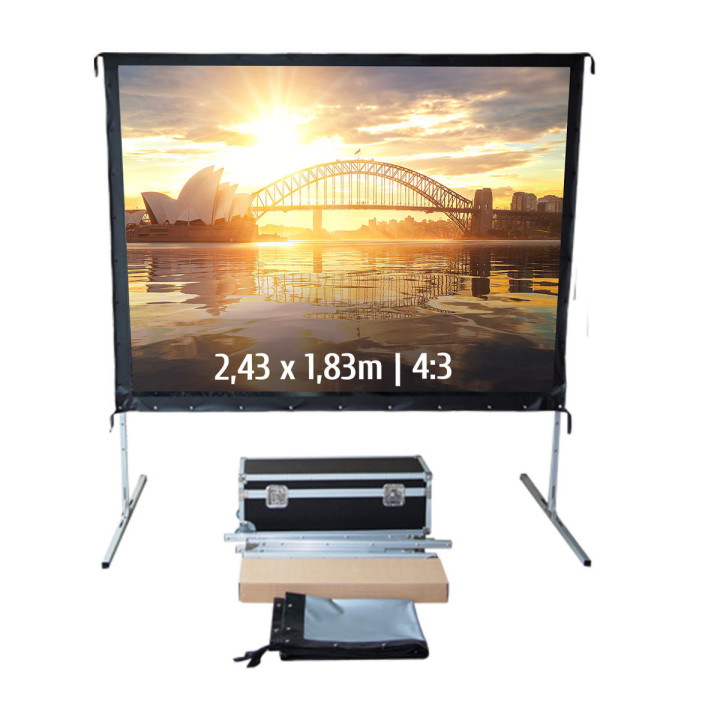Kimex 046-2005K - Projection Screen Suitcase 2.43x1.83m 4: 3 Rear Canvas