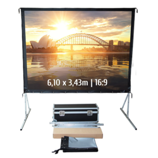 Kimex 046-2020K - Projection Screen Suitcase 6.10x3.43m 16: 9 Rear Canvas