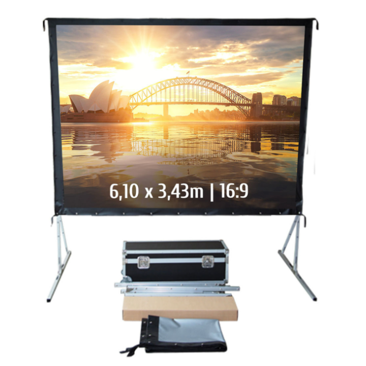 Kimex 046-2020K - Projection Screen Suitcase 6.10x3.43m 16: 9 Rear Canvas