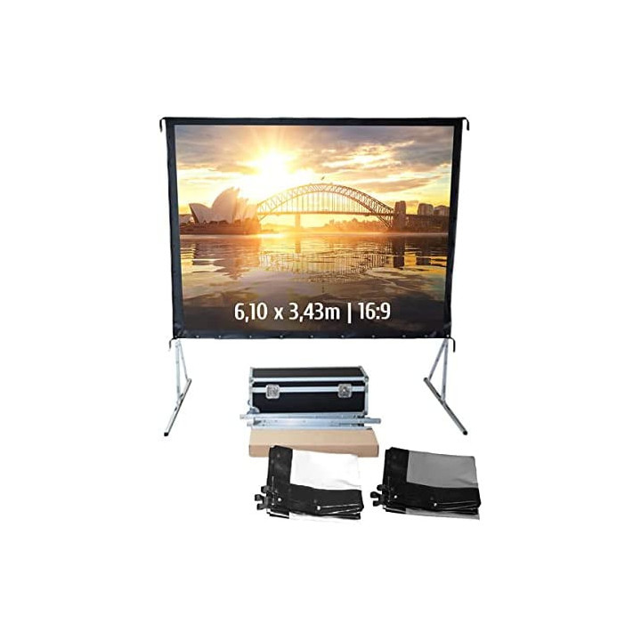 Kimex 046-3020K - Projection Screen Suitcase 6.10x3.43m 16: 9 Front + Rear