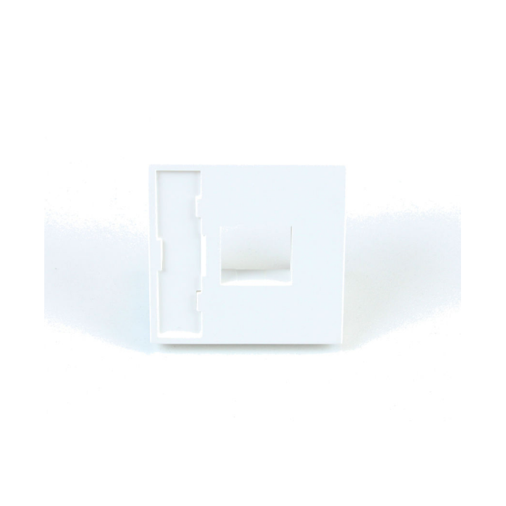 Kimex 066-0004 - 45x45mm Faceplate, Keystone RJ45, Empty