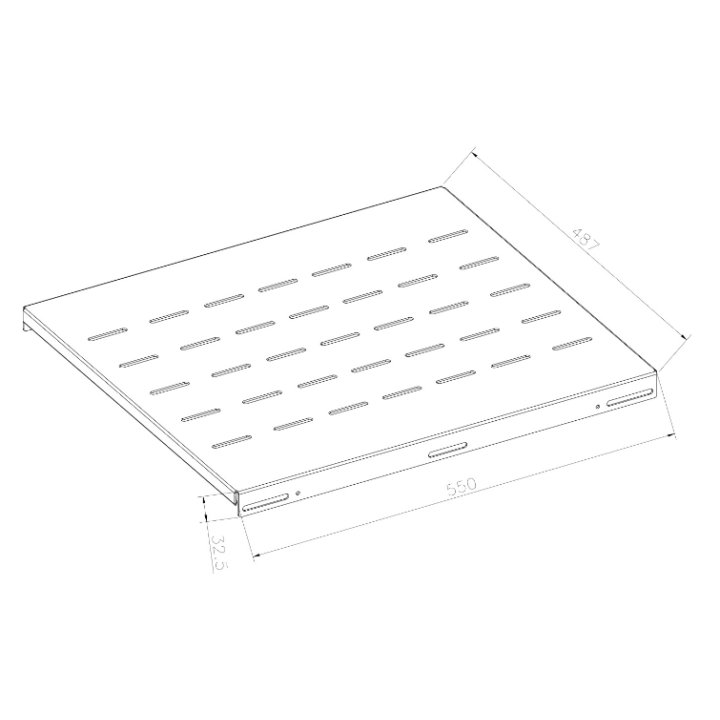 Kimex 110-0172 - Fixed Shelf for Floor Rack 19" 800mm Deep
