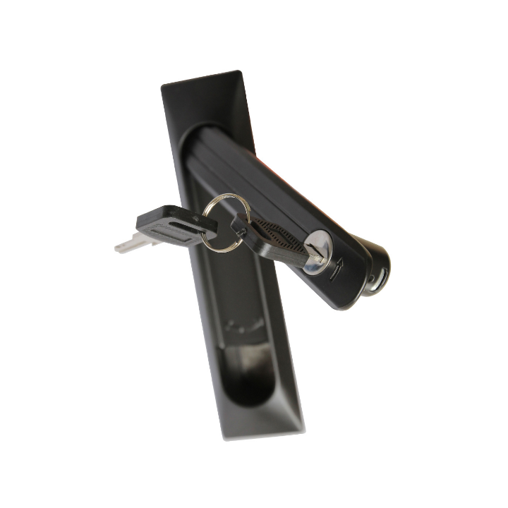 Kimex 110-0177 - Retractable Handle With Key for Rack and 19" Patch Bay