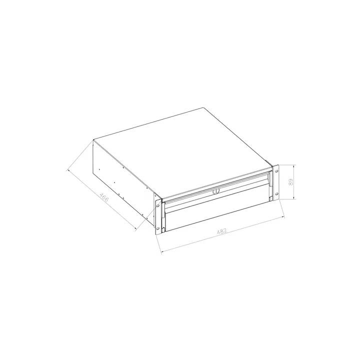 Kimex 110-0189 - Keyed Storage Drawer for 19" Rack Height 2U