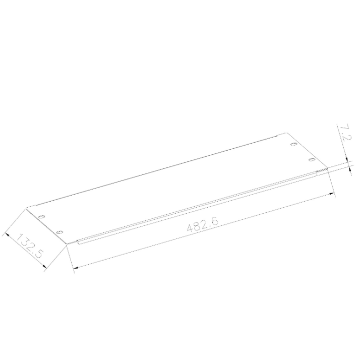 Kimex 110-0196 - Blanking Panel for 19" 3U Rack and Bay