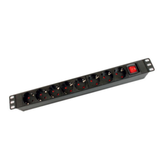 Kimex 110-0197 - 8 Electrical Outlet Strip for Rack and 19" 1U Bay