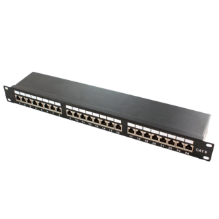 Kimex 110-0199 - Patch Panel Rack 19" 24 Ports RJ45 Cat.6 Shielded