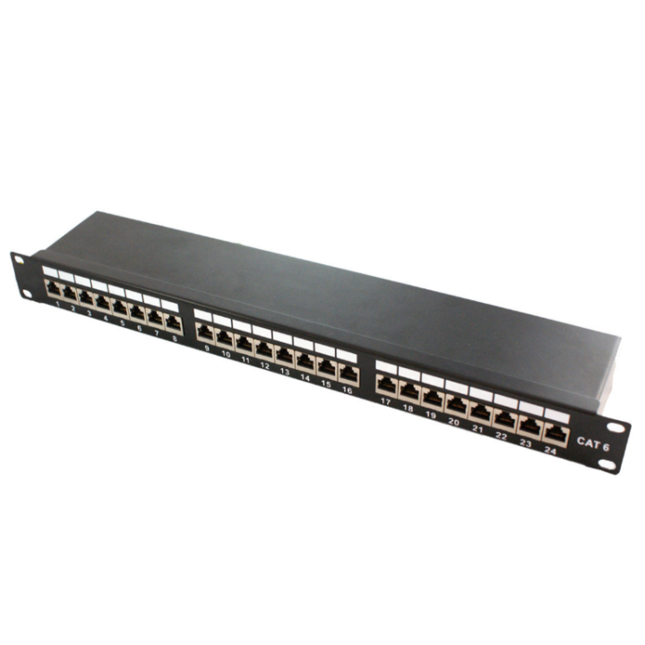 Kimex 110-0199 - Patch Panel Rack 19" 24 Ports RJ45 Cat.6 Shielded