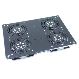 Kimex 110-0205 - Block 4 Roof Fans for 19" Rack and Patch Bay + Thermostat