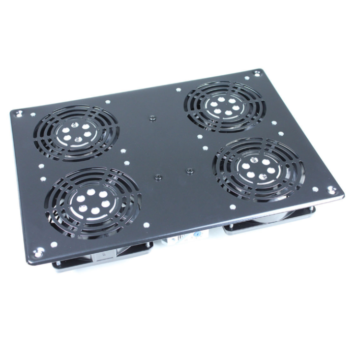 Kimex 110-0205 - Block 4 Roof Fans for 19" Rack and Patch Bay + Thermostat