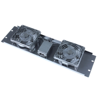 Kimex 110-0206 - 2 Fan Unit for 19" 3U Rack and Patch Bay