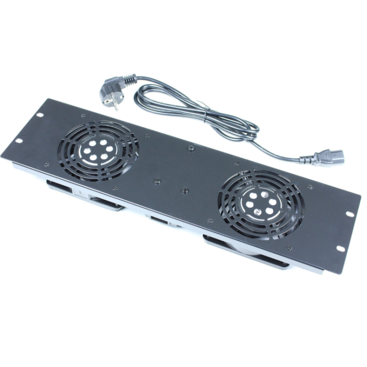 Kimex 110-0206 - 2 Fan Unit for 19" 3U Rack and Patch Bay