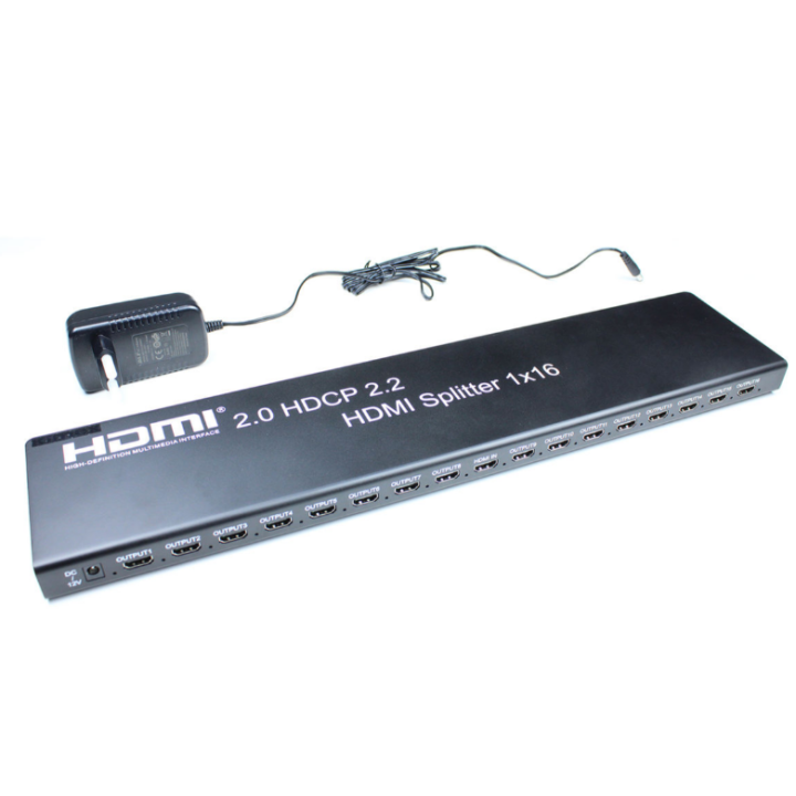 Kimex 130-2016 - Splitter HDMI2.0 & HDCP2.2 1 Input-16 Outputs EDID RS232 4K60HZ