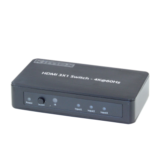 Kimex 131-2031 - Switcher 3 Inputs- 1 Output HDMI2.0 HDCP2.2 4K60HZ