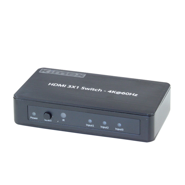 Kimex 131-2031 - Switcher 3 Inputs- 1 Output HDMI2.0 HDCP2.2 4K60HZ