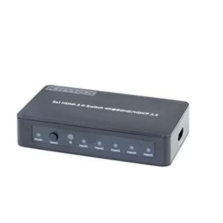 Kimex 131-2051 - Switcher 5 Inputs- 1 Output HDMI2.0 HDCP2.2 4K60HZ