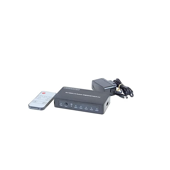 Kimex 131-2051 - Switcher 5 Inputs- 1 Output HDMI2.0 HDCP2.2 4K60HZ