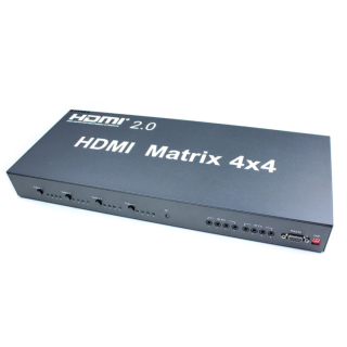 Kimex 132-2044 - HDMI2.0 Matrix 4 Inputs - 4 Outputs, 4k60hz, Rs232 / EDID