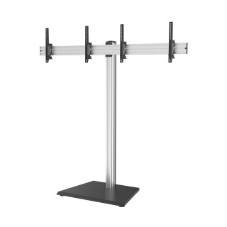 Kimex 031-1222K1 - Floor Stand for 2 TV Screens 50" - 55" Height 175cm to Be Placed, Tilting