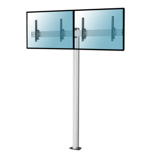 Kimex 031-1223K3 - Floor Stand for 2 TV Screens 50" - 55" Height 240cm to Screw, Tilt